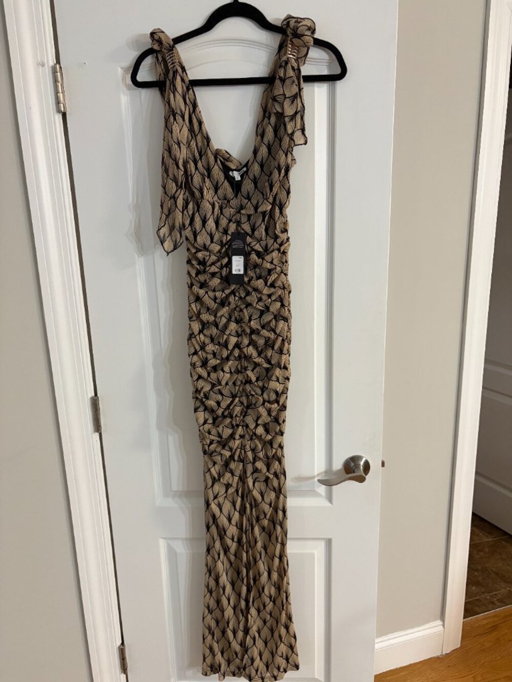 Nyla Ruched Mesh Maxi Dress - Picture 4 of 6